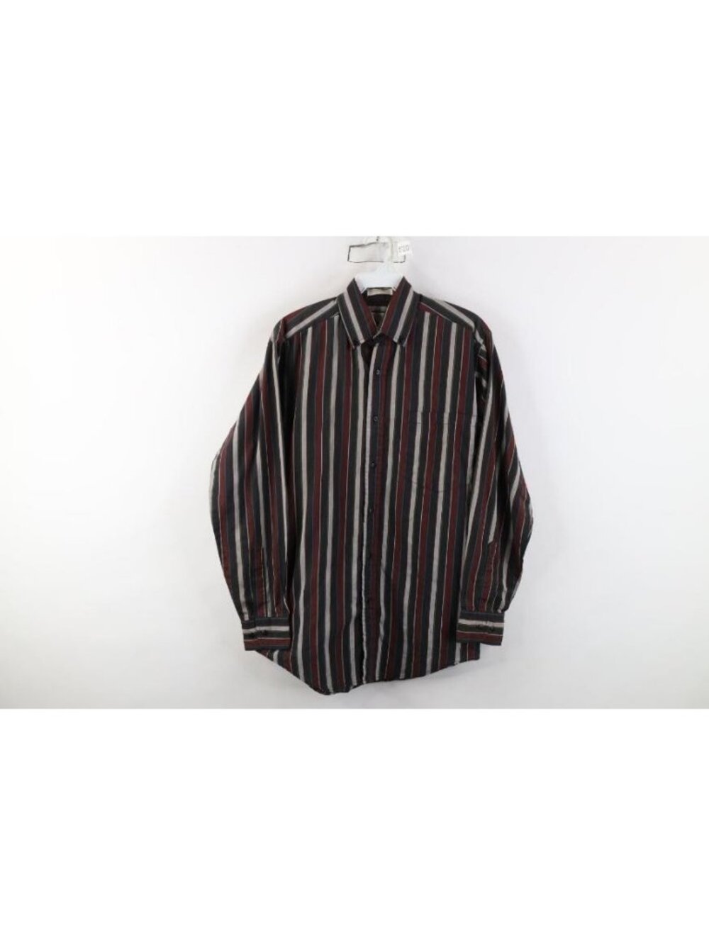 Vintage 90s Streetwear Mens Small Striped Color Block Collared Button Down Shirt